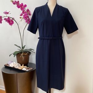 NWOT.  Ann Taylor navy Blue Sheath dress.